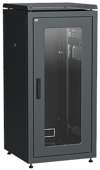 ITK Шкаф сетевой 19" LINEA N 28U 600х800 мм стеклянная передняя дверь черный в Иркутске