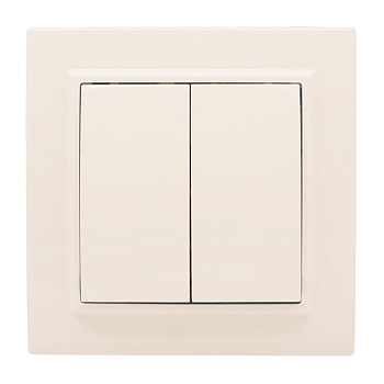 Выключатель 2-клавишный СП 10А бежевый Минск EKF в Иркутске