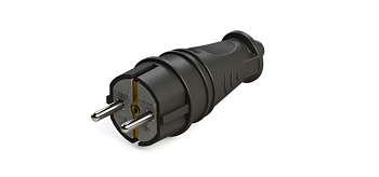 Вилка (Каучук) прямая 2К+3 MultiSet IP44 черная в Иркутске