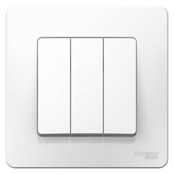 Выключатель трехклавишный BLANCA SE белый в Иркутске