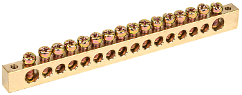 Шина PEN "земля-ноль" 8х12мм 16/2 (16групп/креп по краям)IEK в Иркутске