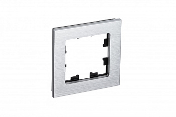 Рамка одинарная AtlasDesign Nature SE металл серебро в Иркутске