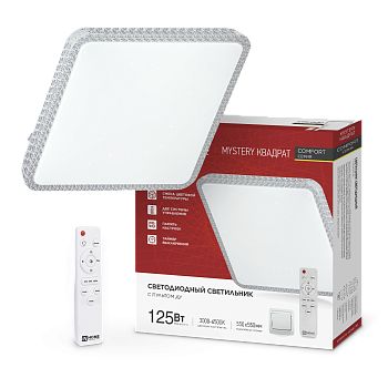 Светильник светодиодный COMFORT MYSTERY КВАДРАТ 125Вт 230В 3000-6500K 10000Лм 550x80мм с пультом ДУ IN HOME в Иркутске