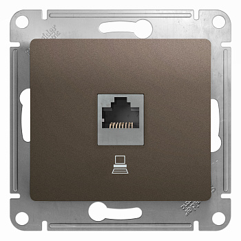 Розетка компьютерная Glossa SE шоколад в Иркутске
