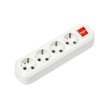 Колодка УЗВ-4-GRAND четырехместная с выключателем и заземлением 5240 IN HOME в Иркутске