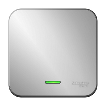 Выключатель одноклавишный BLANCA SE накладной с подсветкой с изолирующей пластиной алюминий в Иркутске