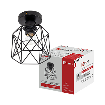 Светильник настенно-потолочный под лампу LOFT ATIKO-CL-E27-BL Е27 черный IN HOME в Иркутске