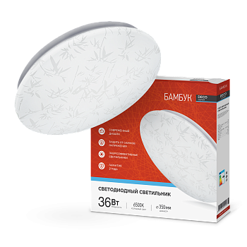 Светильник светодиодный серии DECO БАМБУК 36Вт 230В 6500К 3240Лм 380х55мм IN HOME в Иркутске