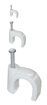 Скоба 8мм круглая пластиковая (упак. 100шт) IEK в Иркутске