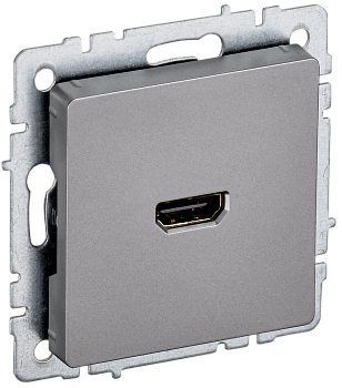 Розетка HDMI BRITE IEK сталь в Иркутске