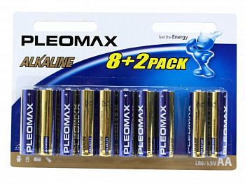 Батарейки АА Pleomax LR6-8+2BL (10шт) в Иркутске