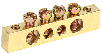 Шина PEN "земля-ноль" 6х9мм 4/2 (4группы/креп по краям) IEK в Иркутске