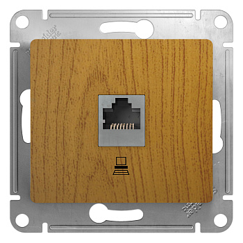 Розетка компьютерная Glossa SE дуб в Иркутске
