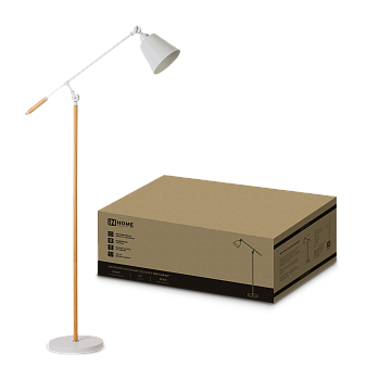 Светильник напольный под лампу ТНО 01К-Е27Б 230В белый плафон, белый корпус IN HOME в Иркутске