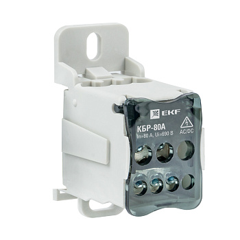 Блок распределительный КБР на DIN-рейку и монтажную панель 80A EKF PROxima в Иркутске