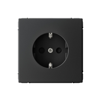 ARTGALLERY РОЗЕТКА с заземлением со шторками, 16А, механизм, КАРБОН в Иркутске