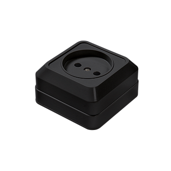 Розетка одинарная BOLLETO черная накладная 7022B IN HOME в Иркутске