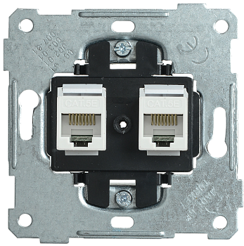 РК10-2-Б Розетка 2-ая компьютерная RJ45 Cat5e BOLERO IEK в Иркутске